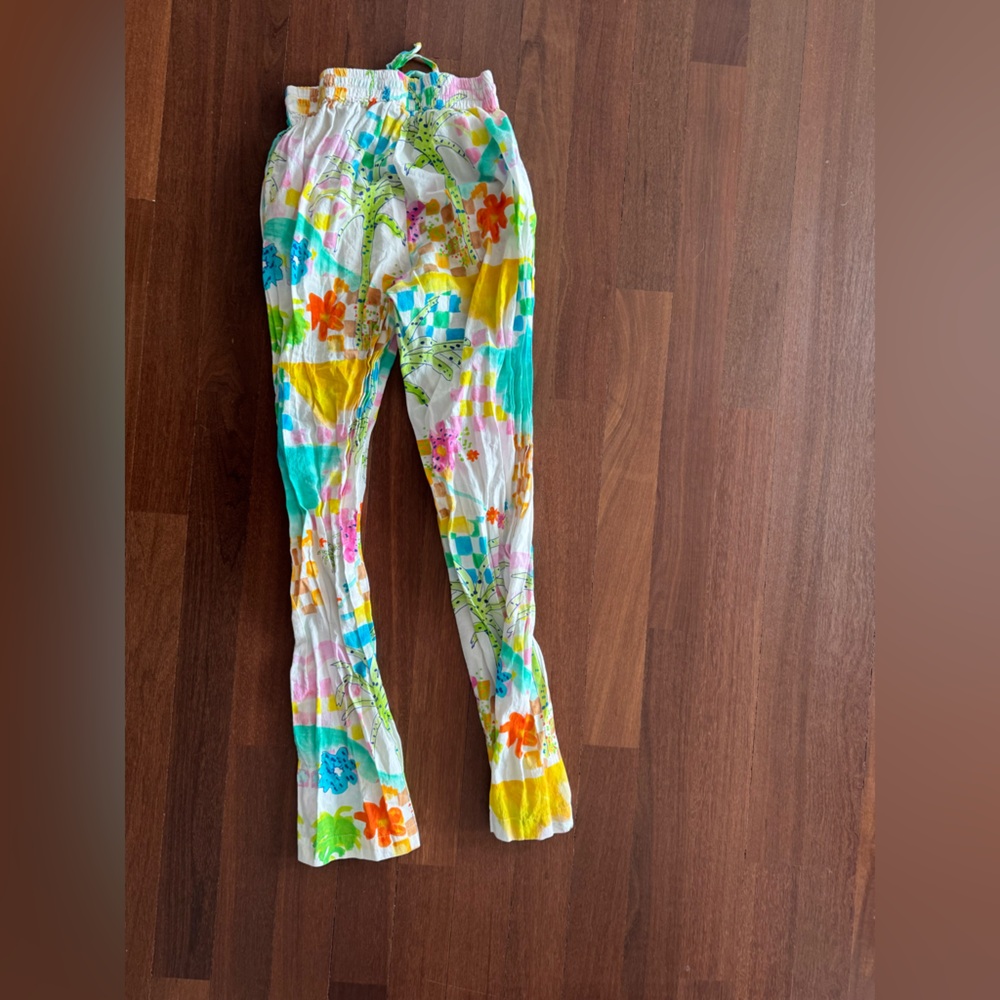Tropical Print Women's Pants - Picture 2 of 4